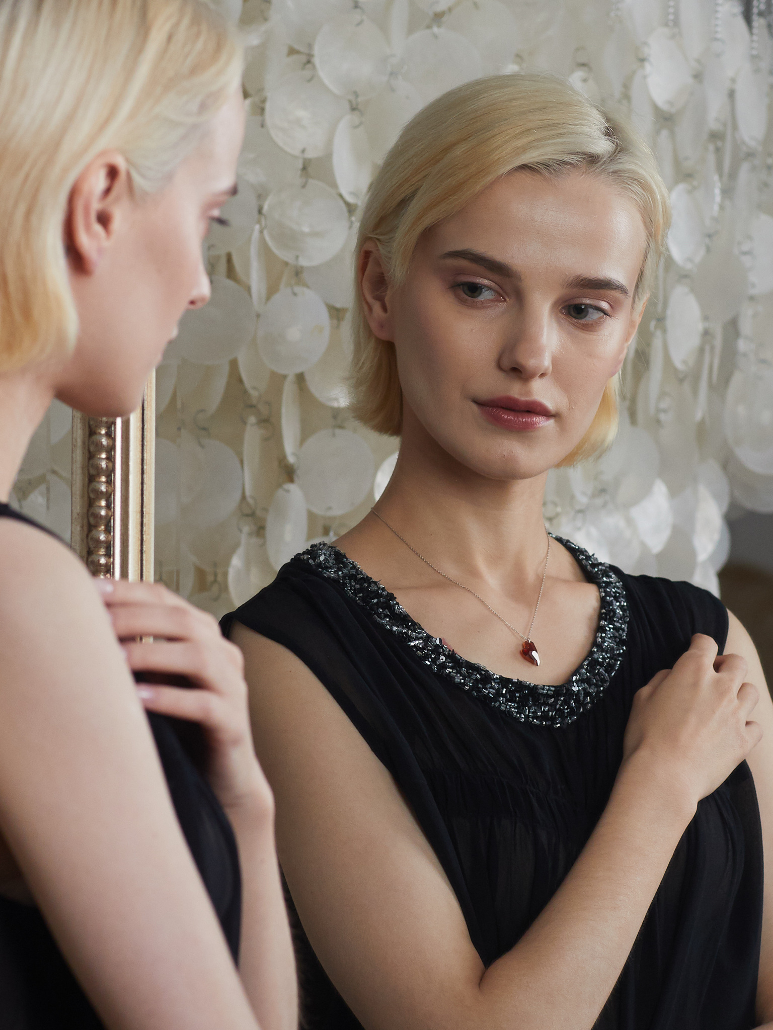 Ювелирная серебряная подвеска с кристаллом Swarovski Сердце