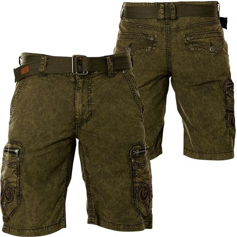 Affliction | Шорты мужские RANGE CARGO SHORT 110WS177 перед и сзади