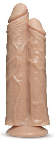 Телесный сдвоенный фаллоимитатор Double Trouble Double Shaft Dildo - 24 см. - Blush Novelties Dr. Skin BL-24203