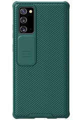 Чехол темно-зеленого цвета с защитной шторкой камеры от Nillkin для Samsung Galaxy Note 20 серии CamShield Pro Case
