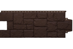 Фасадная панель Grand Line Крупный камень Стандарт коричневая