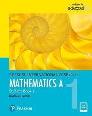 Pearson Edexcel International GCSE (9–1) Mathematics A Student Book 1