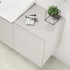Шкафчик Geberit Acanto с одним выдвижным ящиком и внутренним выдвижным ящиком: B=45см, H=52см, T=47.6см, песчаный глянец / матовый песочно-серый, песчаный глянец / глянцевое стекло