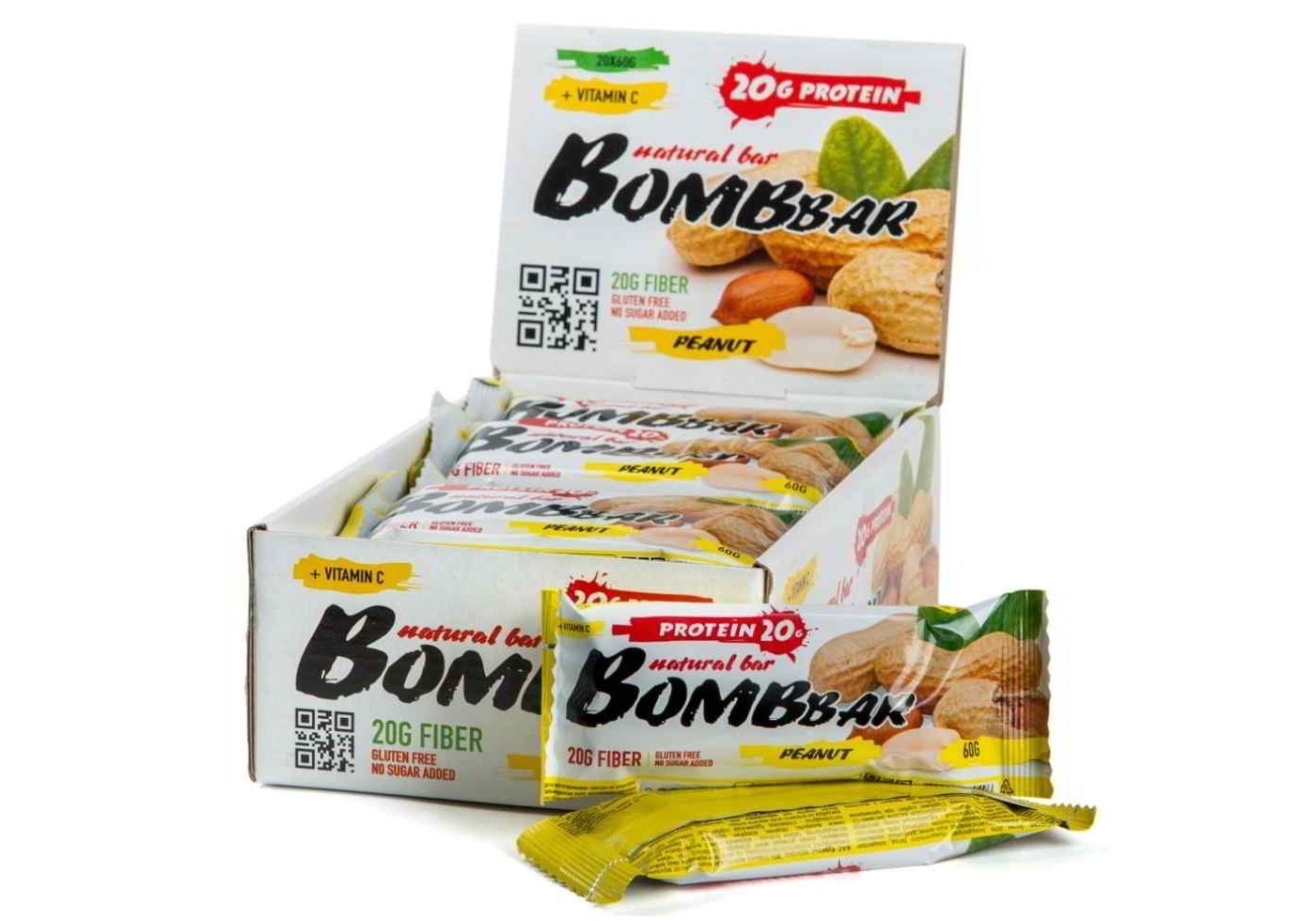 Bombbar батончик мюсли арахис