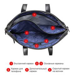 Сумка стильная BOPAI 11-80611 микрофибра