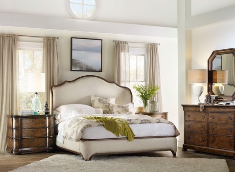 Hooker Furniture Bedroom Archivist King Upholstered Shelter Bed
