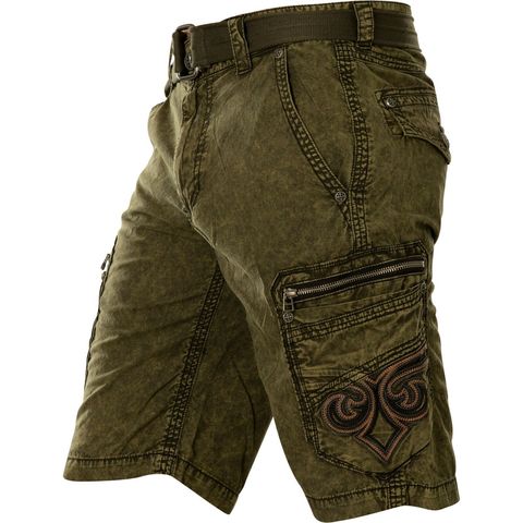 Affliction | Шорты мужские RANGE CARGO SHORT 110WS177 левый бок