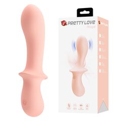 Персиковый вибростимулятор Abigal - 16 см. - 