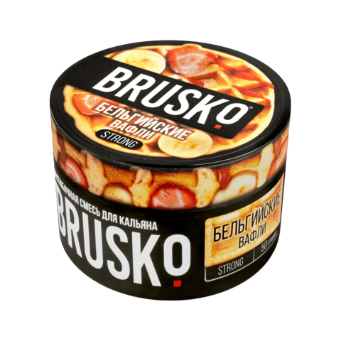 Бестабачная смесь для кальяна BRUSKO 50г STRONG - Бельгийские Вафли