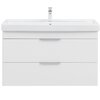 Aquanet 339280 Тумба Ирис new 100 подвесная 2 ящ. цв. белый глянец (339280)