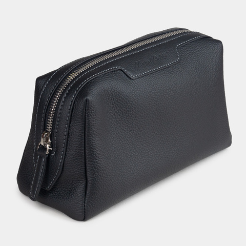 Несессер Trapèze из кожи теленка, черного цвета
