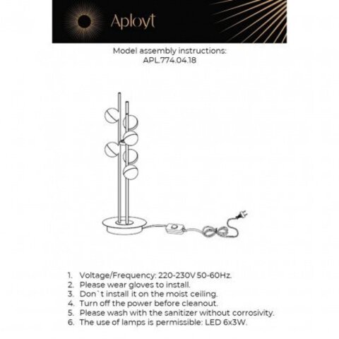 Настольная светодиодная лампа Aployt Delfin APL.774.04.18