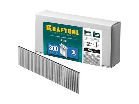 KRAFTOOL тип 300 30 мм, 5000 шт, Гвозди для нейлера (31785-30)