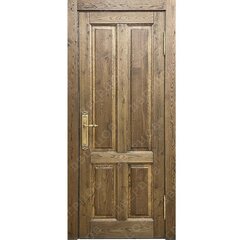 Межкомнатная дверь Авиано массив дуба с сучком зелёное масло глухая