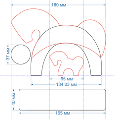 Лошадка 3D на колесах №1