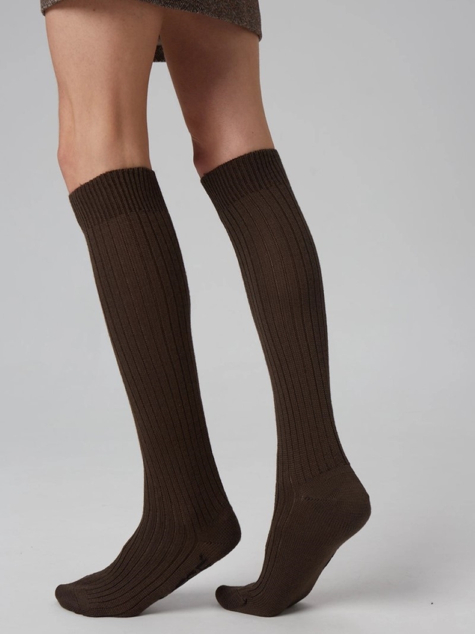Гольфы из шерсти, кофейный