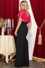 Комбинезон Вечерний образ (малиновый/черный) К14722-41М LT Collection