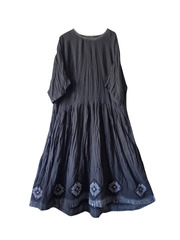 Кира. Платье льняное с вышивкой по низу PL-422545