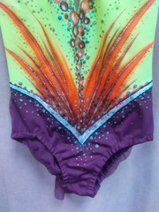 Купальник для художественной гимнастики без страз рост 122-128 см НОВЫЙ