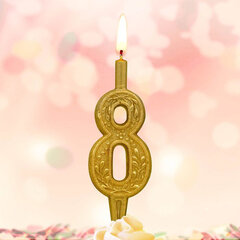 Свеча-цифра тортовая Золотой узор 