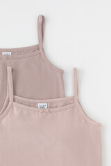 майка  для девочки  К 1187-2уп/латте,бежевый