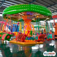 Подвесная карусель «Цветочная Поляна», 12 мест, 6×6×4 м