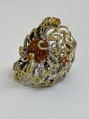 Цитрин (кольцо из серебра)