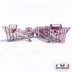 Плоский угловой комплекс «Космическая станция», 16,8×15,6×6 м