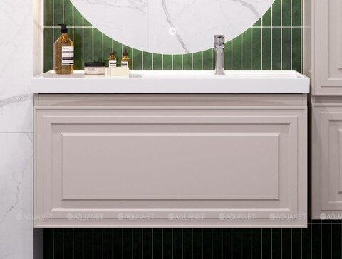 Aquanet 365931 Тумба с раковиной Агата 100 R 1 ящ. цв. бежевый (365931)