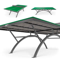 Антивандальный теннисный стол UNIX Line 14 mm SMC зеленый, серый