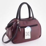 Сумка Саломея 479 наппа бордо + черный