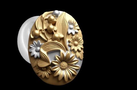 Силиконовая форма Камея Букет № 39