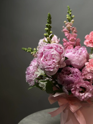 Цветы в коробке «Нежный сюрприз»