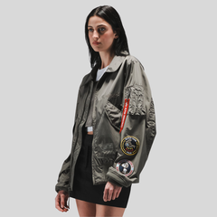 Бомбер Alpha Industries CWU 36/P Relaxed Patched Field Grey (Полевой Серый)