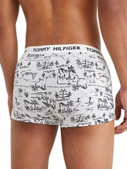 Боксерки Tommy Hilfiger Trunk Print 1P - greetings white