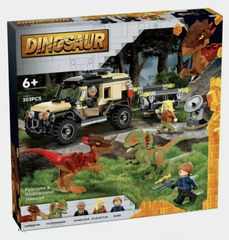 Конструктор Мир Юрского Периода - Транспорт пирораптора и дилофозавра, 303 дет.