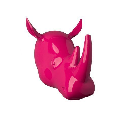 Декор 17х20х20 Roomers Голова носорога розовая