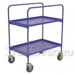 Тележка сервисная двухярусная с боковой полкой СТБ 3 (600х1000) К-125