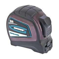 Рулетка Gross Doppelhaken, двухсторонняя шкала, с автостопом, обрезиненная, 8 м x 25 мм