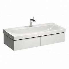 Шкафчик для раковины Geberit Xeno² шириной от 120 см, с двумя выдвижными ящиками: B=117.4см, H=22см, T=46.2см, Белый / Высокоглянцевое покрытие фото