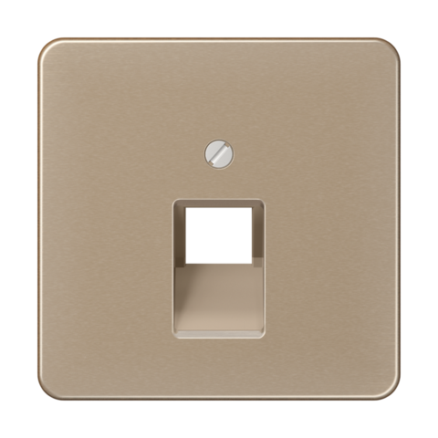 Розетка компьютерная, одинарная UAE, кат.6, экранированная. Цвет Золотая бронза. JUNG CD. EPUAE8UPOK6+CD569-1UAGB