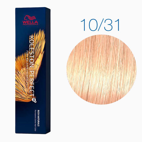 Wella Koleston Rich Naturals 10/31 (Яркий блонд золотисто-пепельный Ливорно) - Стойкая краска для волос