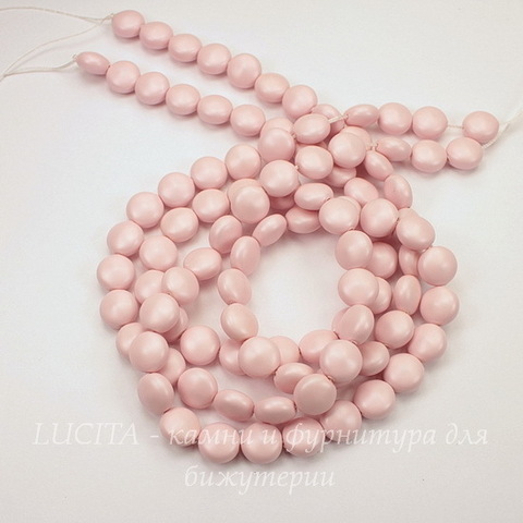 5860 Хрустальный жемчуг Сваровски Crystal Pastel Rose круглый плоский 10 мм