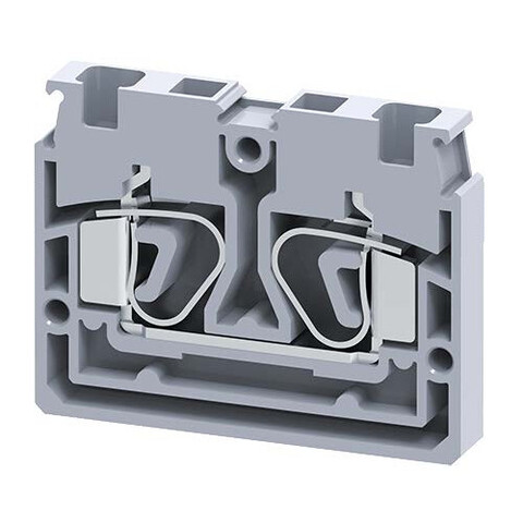 Проходная клемма для монтажа на плоскую поверхность с пружинными зажимами проводника до 2.5 мм.кв. 24A/800V