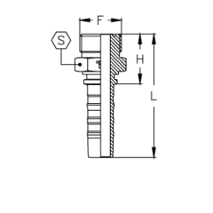 Фитинг DN 20 ORFS (Ш) 1.7/16 CS