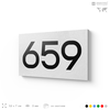 Номер на дверь 659, табличка на дверь для офиса, квартиры, кабинета, аудитории, склада, белая 120х70 мм, Айдентика Технолоджи