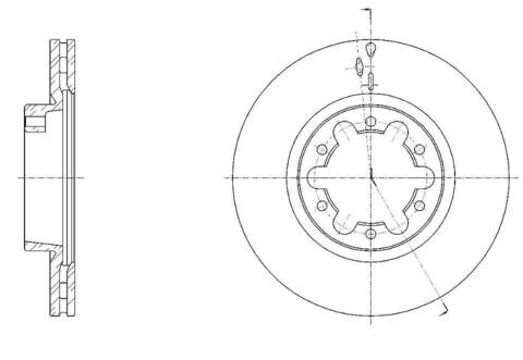 Диск тормозной вентилируемый G-brake  GR-32265