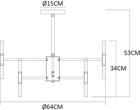 Потолочная люстра Arte Lamp RAMONA A7410PL-24PB