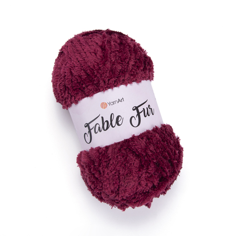 Пряжа Fable Fur. Бордовый. Артикул: 981