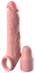 Телесная насадка-удлинитель 2 Inch Silicone X-tension with Strap - 20,3 см. - 